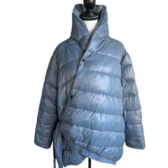 Universal Standard Kanda Puffer Coat - M - Blue Storm - Picture 1 of 7